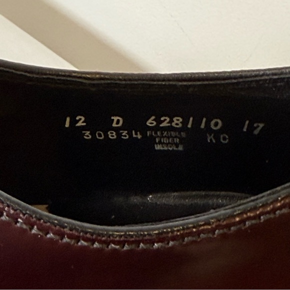 Florsheim Style 30834 Plain Toe Blucher Dress Shoe Dark Burgundy Men’s Size 12D - Picture 8 of 16